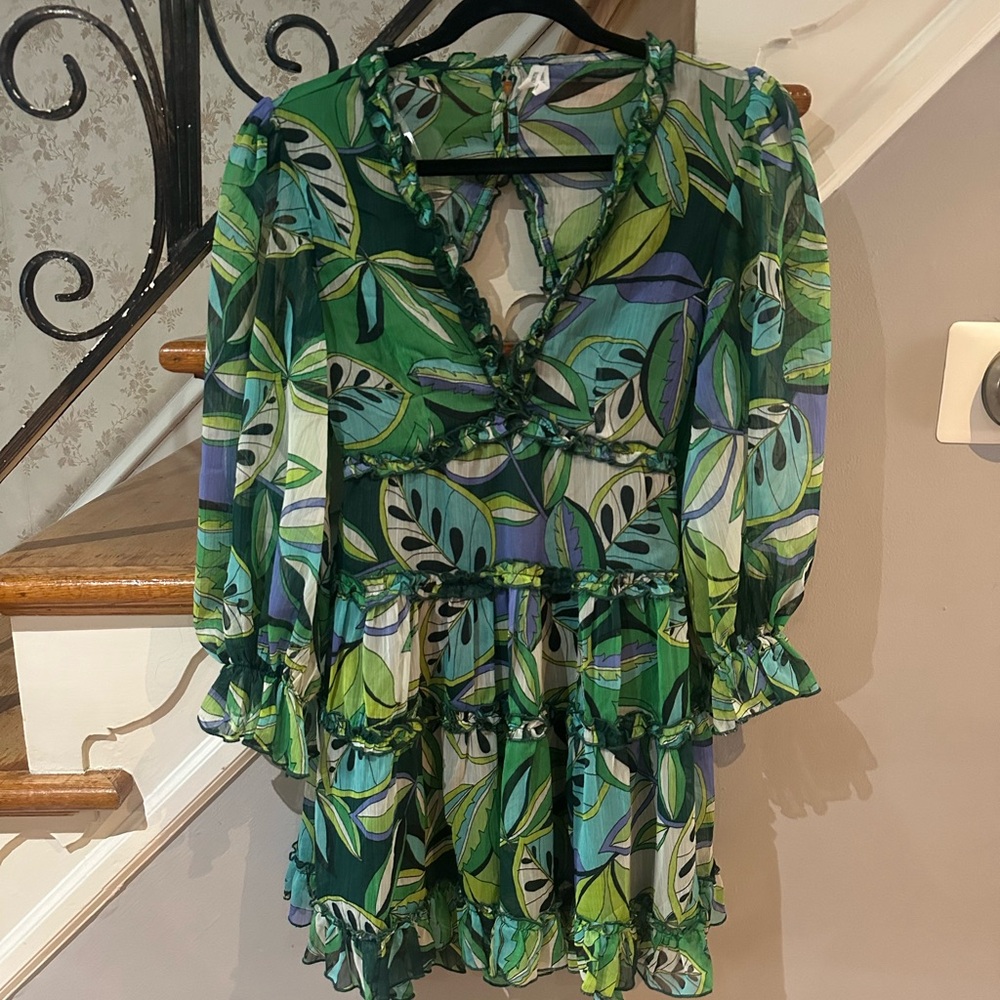 Live 4 Truth Vibrant Leaf Pattern Dress